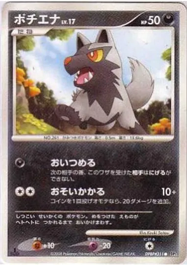 Japanese Cry from the Mysterious Poochyena Pokémon card